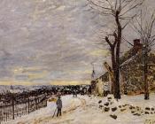 阿尔弗莱德 西斯莱 : Snowy Weather at Veneux-Nadon